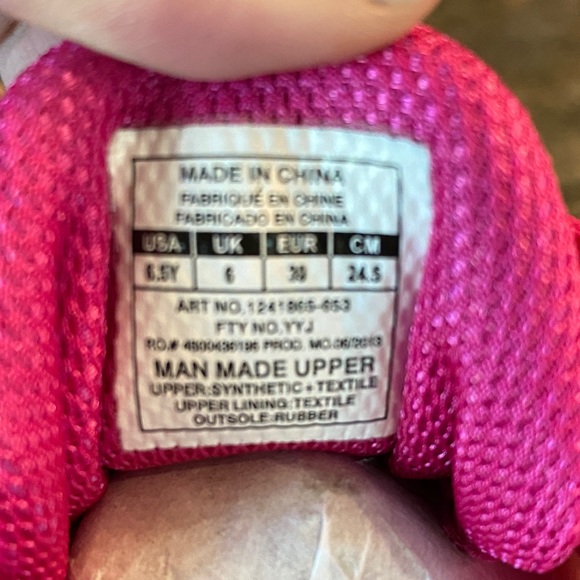 Under Armour Spine Youth Pink & White Running Sneakers Size 6.5Y / Women’s 7.5/8 - Picture 13 of 15